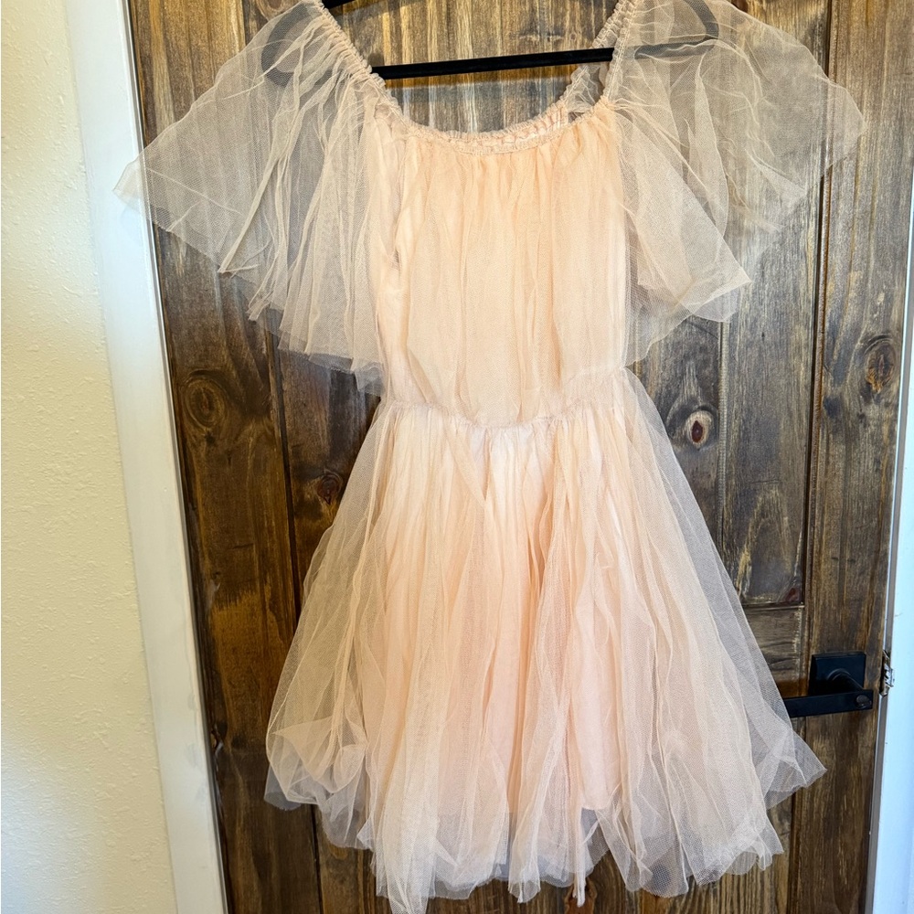 Maje Soft Peach Tulle Dress